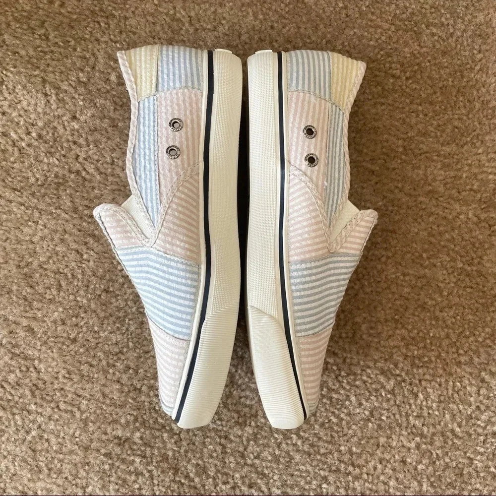 Sperry Top-Sider Pastel Striped Textile Casual Loafers Shoes